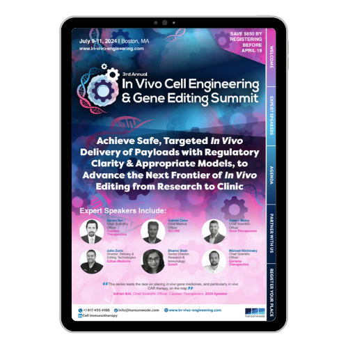 3rd In Vivo Cell Engineering & Gene Editing Summit - Full Agenda